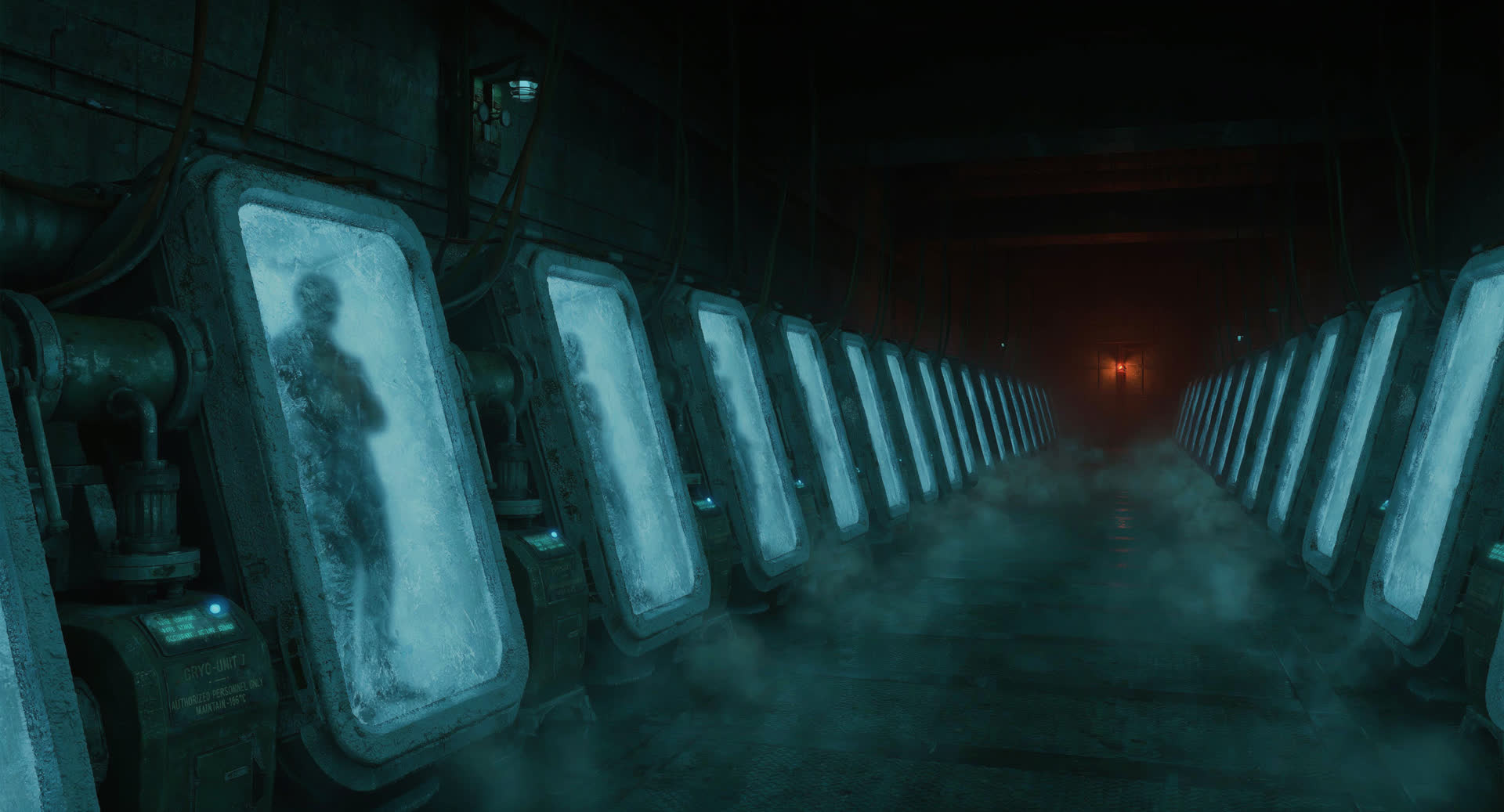 Vaults of cryosleep pods hold the frozen millions.